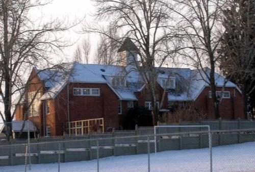 Front facade, view looking southwest