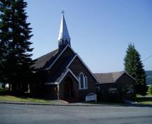 St. John the Evangelist Anglican Church and hall, front view, 2008; Town of Ladysmith, 2008