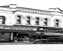 Historic exterior view of the Curtis-Armstrong Block, nd; New Westminster Public Library, NWPL 1507