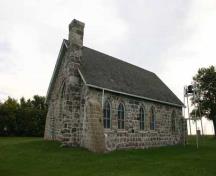 View of the principle facade of St. Mary's and St. Albans Anglican Church, Kaleida, 2011.

; Historic Resources Branch, Manitoba Culture, Heritage and Tourism, 2011