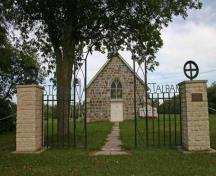 Contextual view of St. Mary's and St. Albans Anglican Church, Kaleida, 2011; Historic Resources Branch, Manitoba Culture, Heritage and Tourism, 2011