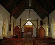 Interior view of St. Mary's and St. Albans Anglican Church, Kaleida, 2011.; Historic Resources Branch, Manitoba Culture, Heritage and Tourism, 2011