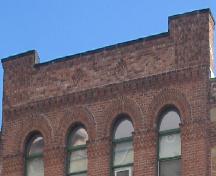 Showing detail of decorative brickwork; City of Charlottetown, Natalie Munn, 2005