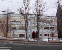 View of the main facade of Lakecrest Independant School, 058 Patrick Street, St. John's, NL. Taken February 2005.; HFNL 2005