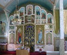 View of the interior of St. Michael's Ukrainian Greek Orthodox Church Viewing the Sanctuary Screen, 2008.; Brett Quiring, 2008.