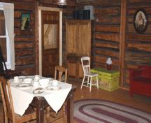 Interior view of the main room of the Goulet House, St. Pierre, 2006; Historic Resources Branch, Manitoba Culture, Heritage and Tourism, 2006