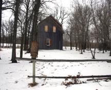 Contextual view, from the east, of the Goulet House, St. Pierre, 2006; Historic Resources Branch, Manitoba Culture, Heritage and Tourism 2005