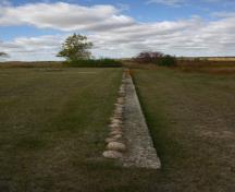 View of the retaining wall at Holmfield Swimming Hole, Holmfield, 2011 

; Historic Resources Branch, Manitoba Culture, Heritage and Tourism, 2011