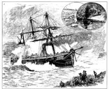 Wreck of HMS Phoenix off East Point, PEI; The Graphic, 21 October 1882