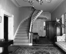 Staircase in hall of Bluestone House – 1992; OHT, 1992