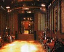 Interior view of the Ukainian Labour Temple.; Parks Canada/Parcs Canada 2004.