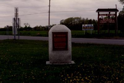 Photo showing location of plaque