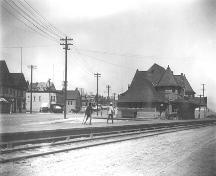 CPR Station, exterior view, ND; New Westminster Public Libarary, NWPL 1273
