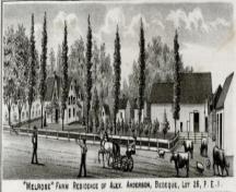 Melrose Farm, residence of Alexander Anderson; Illustrated Historical Atlas of PEI, JH Meacham, 1880