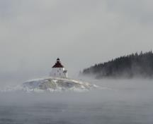 General view of Queensport Lighthouse by a cold winter day; Lost Shores Gallery, Robert Carter