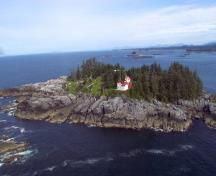 Aerial view of McInnes Island Lighthouse; Lise Desmanche