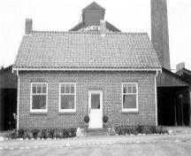Exterior view from the south of the Port Haney Brick Co. Office, circa 1937; Maple Ridge Museum and Archives, P0048