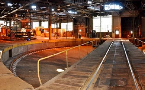 Engine House interior turntable