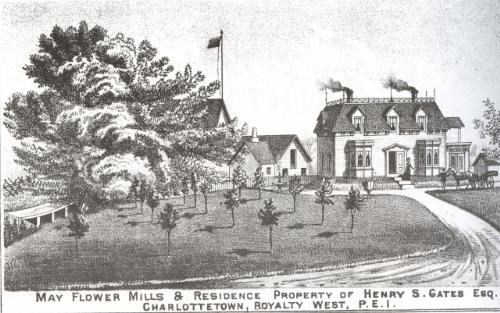 Mayflower Mills and Residence of Henry Gates