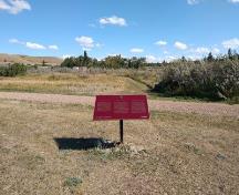 Trilingual plaque in place; Parks Canada | Parcs Canada