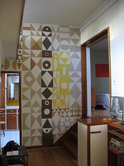 View of an interior mural