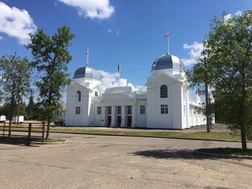 Front view of the building