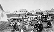 View of Norway House, showing its appearance circa 1878.; Robert Bell / Library and Archives Canada | Bibliothèque et Archives Canada, C-00652