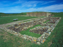 Detail view of Fort Beauséjour — Fort Cumberland, showing the defensive works.; Parks Canada Agency / Agence Parcs Canada.