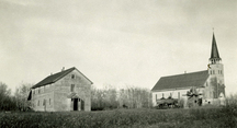 General view of Batoche showing the site of the church, which has been restored to its 1896-1897 appearance, 1930.; Parks Canada Agency / Agence Parcs Canada, 1930.