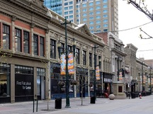 Building façades on Stephen Avenue; Historic Resources Management Branch, Alberta Culture and Status of Women