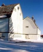 ¾ view of the Stable (Building No. 15) on the Indian Head Research Station; Agriculture Canada