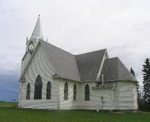 Northeast elevation of North Prairie Scandinavian Lutheran Church Site, 2005.; Government of Saskatchewan, Brett Quiring, 2005.