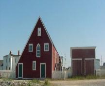 Exterior photo of the Fish Store, the heart of the salt fish operation for the Mockbeggar Plantation, Bonavista, NL.; HFNL 2005