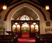 Saint Andrew's Anglican Church, nave, chancel and altar, 2004.; City of Miramichi