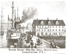 Showing original location of property on Great George Street; Meacham's Illustrated Historical Atlas of PEI, 1880