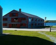 The Dory Shop, side and front elevations from Dock Street, Shelburne, NS, 2005.; Heritage Division, NS Dept. of Tourism, Culture and Heritage, 2005.
